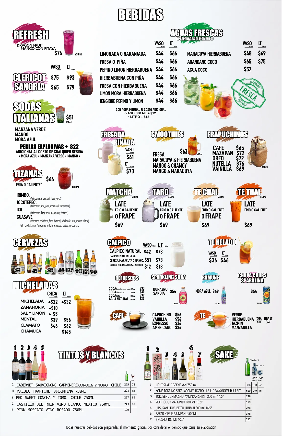 Carta de Bebidas
